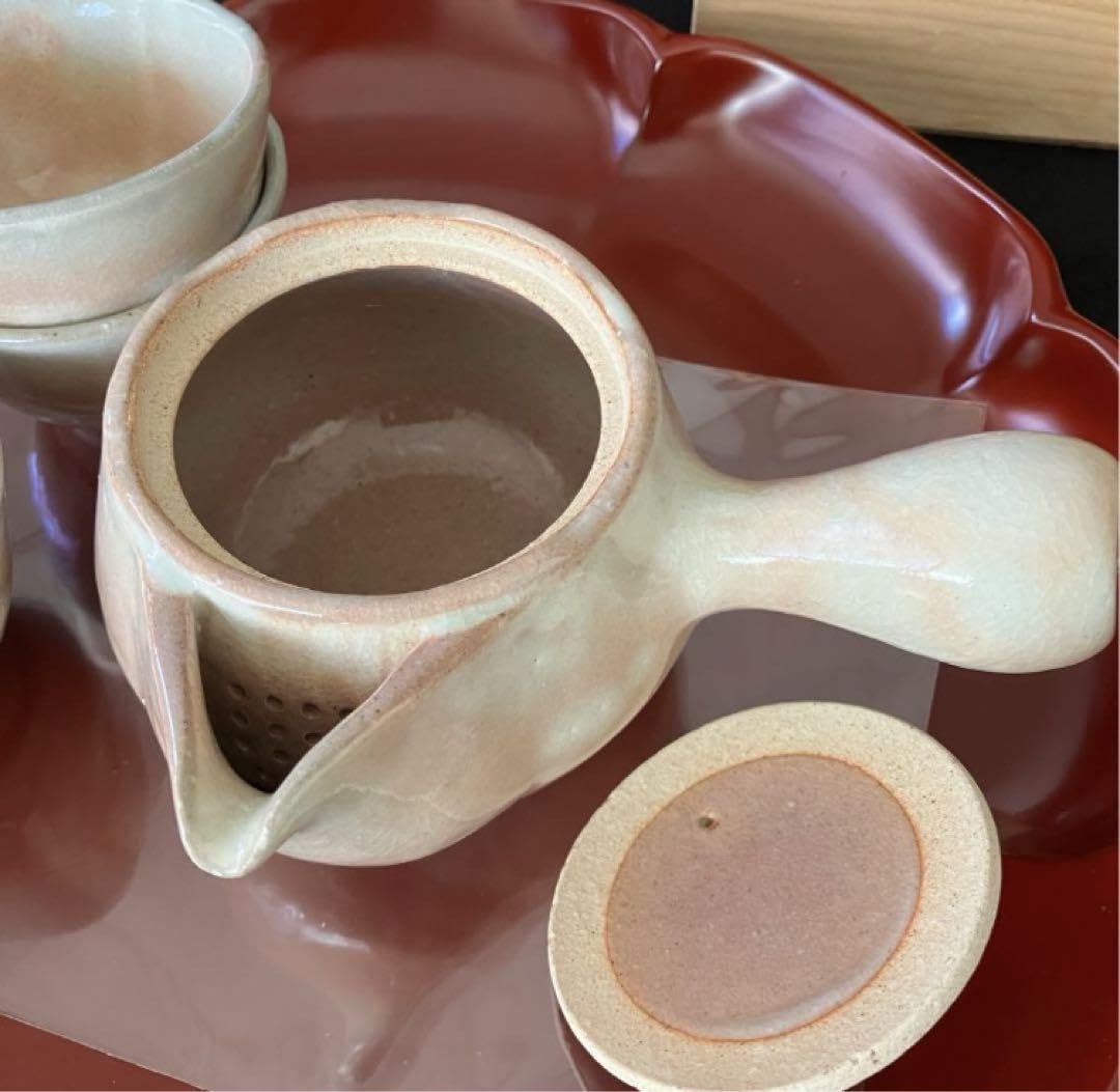 Amazon.co.jp: 萩焼 椿窯 天鵬山造 煎茶 急須茶器揃 : ホーム＆キッチン